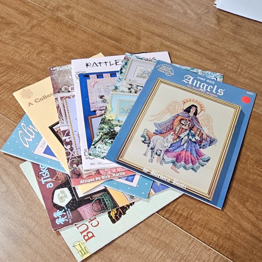 Crosstitch Books and Leafets Lot of 8